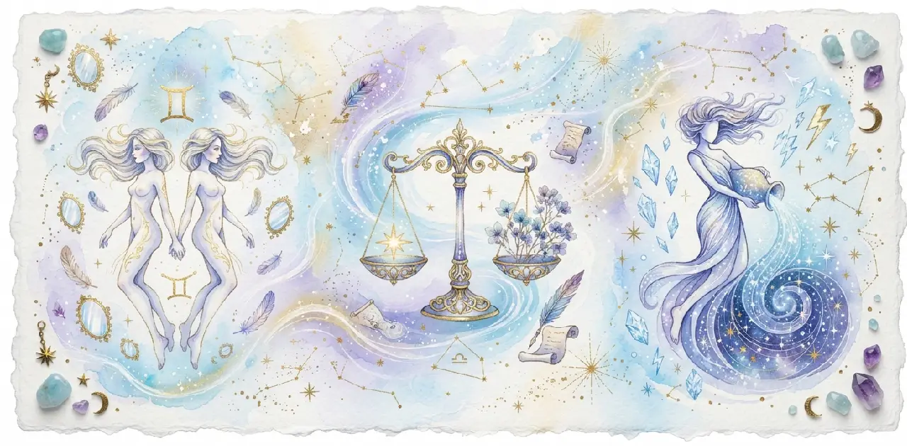 Air Sign Bios: Gemini, Libra, Aquarius